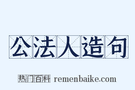 公法人造句是什么意思的图片